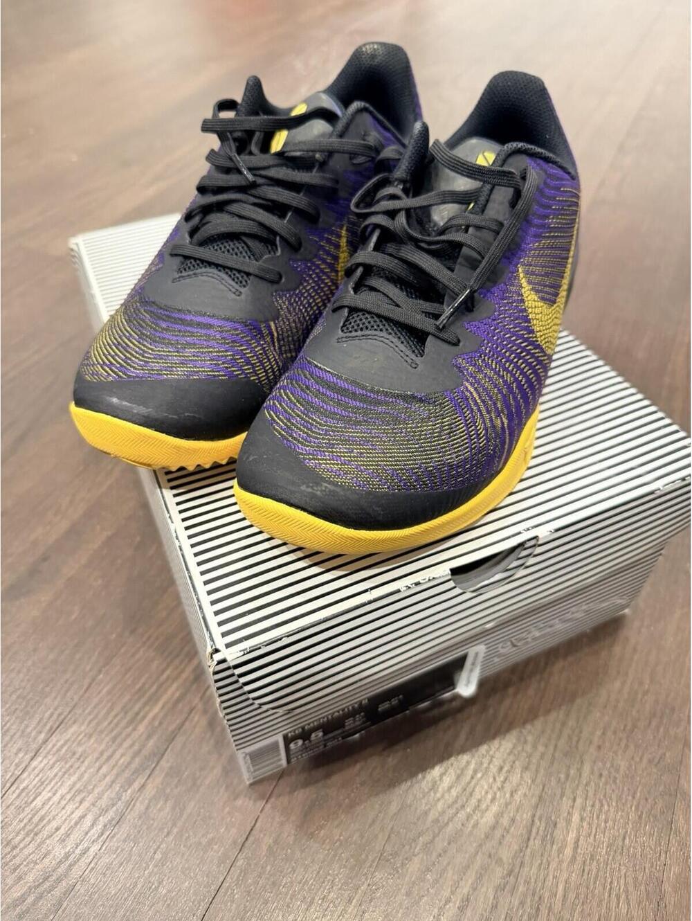 Nike Kobe KB Mentality 2 Fierce Purple Yellow Size 9.5 Lightly Used See Pics 🔥 - Picture 2 of 9